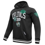 NBA BOSTON CELTICS LETTERMAN MEN'S PULL OVER HOODIE (BLACK)