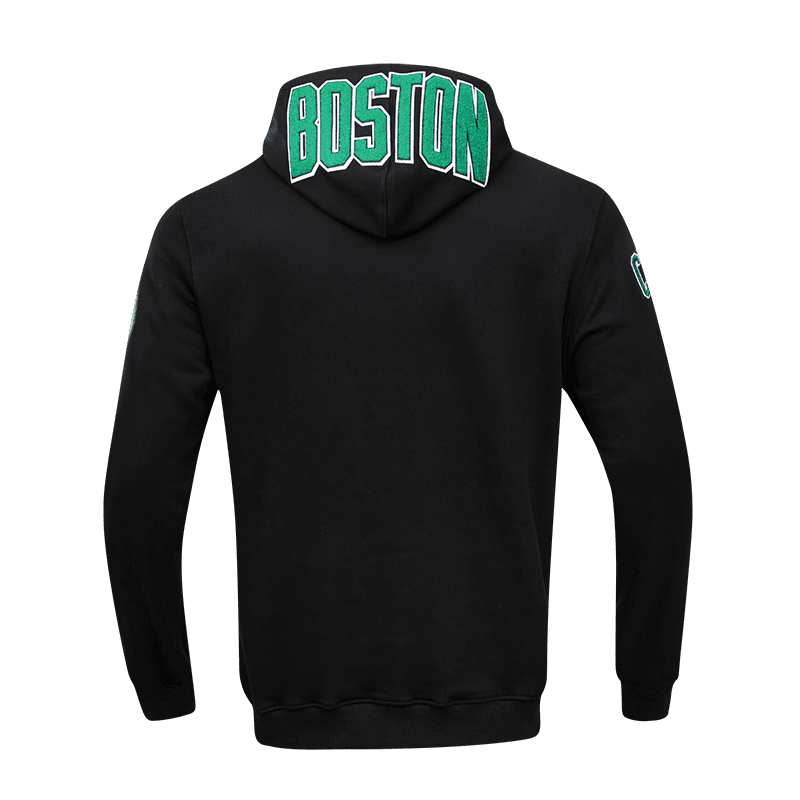 NBA BOSTON CELTICS CLASSIC CHENILLE MEN'S PULLOVER HOODIE (BLACK)