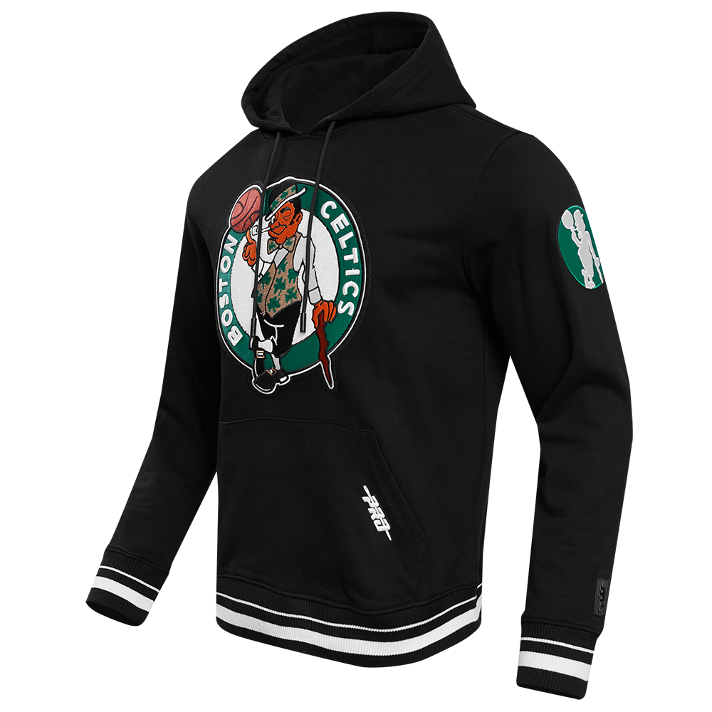 NBA BOSTON CELTICS RETRO CLASSIC MEN'S PULLOVER HOODIE (BLACK)