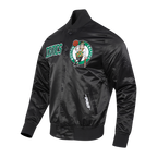 NBA BOSTON CELTICS SOUVENIR BLOUSON EN SATIN POUR HOMME (NOIR)