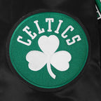 NBA BOSTON CELTICS SOUVENIR BLOUSON EN SATIN POUR HOMME (NOIR)