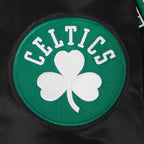 NBA BOSTON CELTICS SOUVENIR BLOUSON EN SATIN POUR HOMME (NOIR)