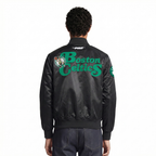 NBA BOSTON CELTICS SOUVENIR BLOUSON EN SATIN POUR HOMME (NOIR)