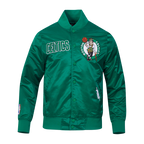 NBA BOSTON CELTICS SOUVENIR BLOUSON EN SATIN POUR HOMME (VERT KELLY)