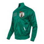 NBA BOSTON CELTICS SOUVENIR BLOUSON EN SATIN POUR HOMME (VERT KELLY)