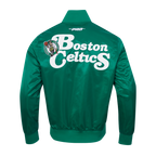 NBA BOSTON CELTICS SOUVENIR BLOUSON EN SATIN POUR HOMME (VERT KELLY)