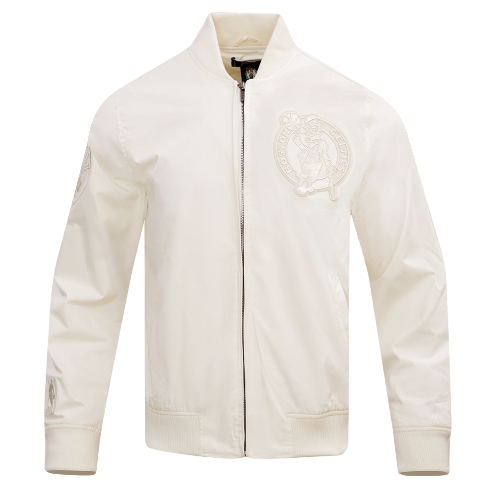 NBA BOSTON CELTICS NEUTRAL MEN'S  TWILL JACKET (EGGSHELL)