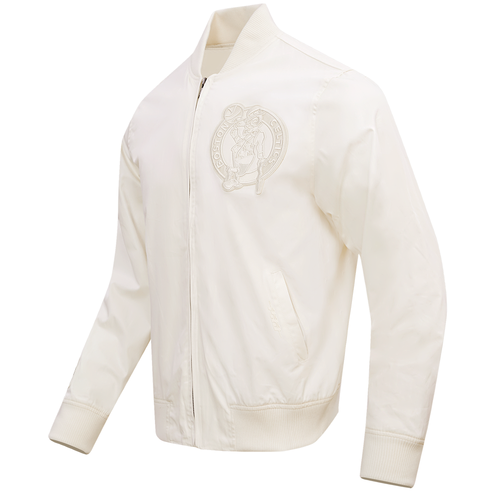 NBA BOSTON CELTICS NEUTRAL MEN'S  TWILL JACKET (EGGSHELL)