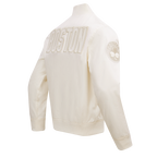 NBA BOSTON CELTICS NEUTRAL MEN'S  TWILL JACKET (EGGSHELL)