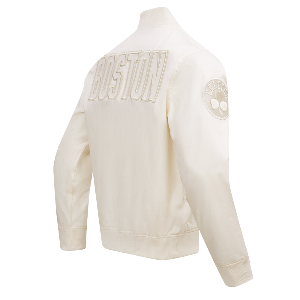 NBA BOSTON CELTICS NEUTRAL MEN'S  TWILL JACKET (EGGSHELL)