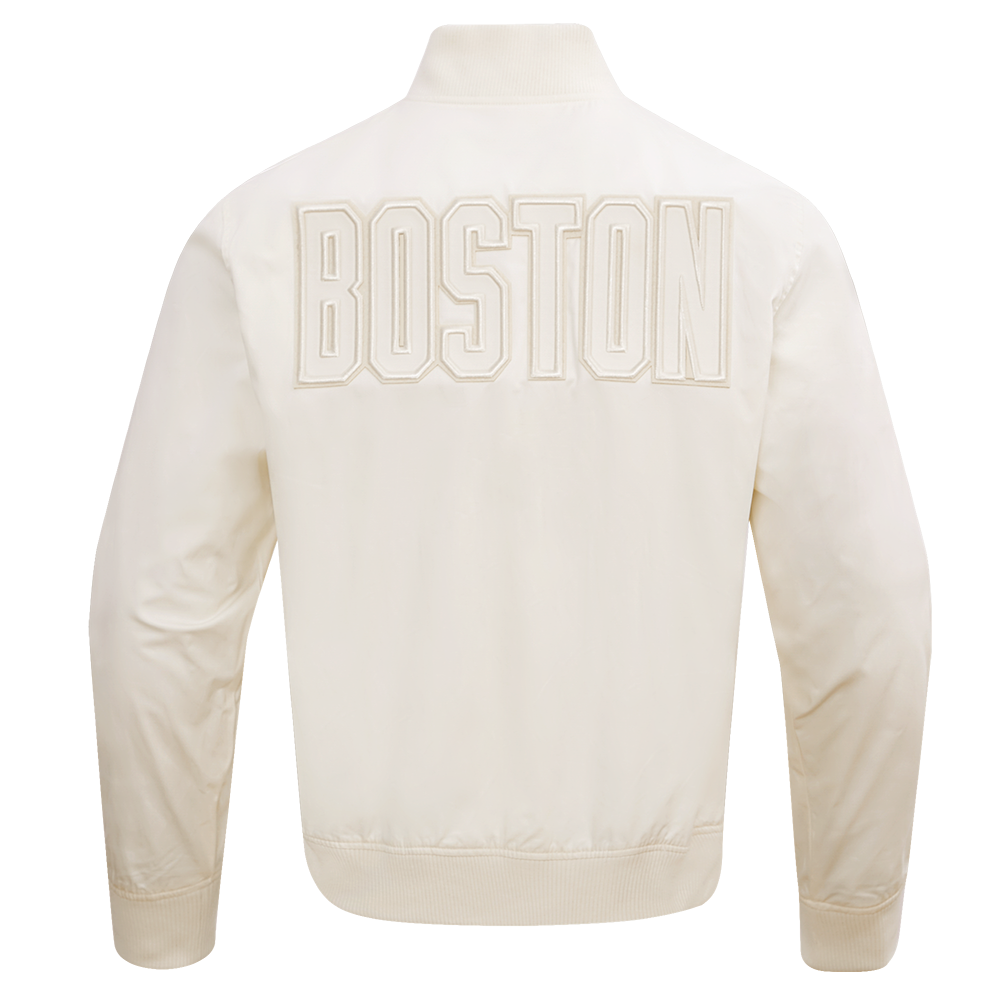 NBA BOSTON CELTICS NEUTRAL MEN'S  TWILL JACKET (EGGSHELL)