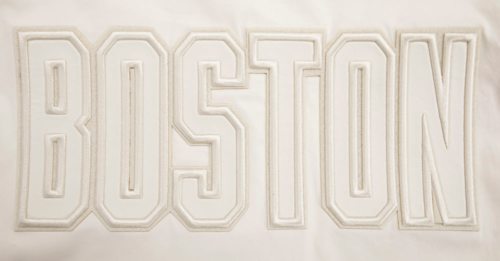 NBA BOSTON CELTICS NEUTRAL MEN'S  TWILL JACKET (EGGSHELL)