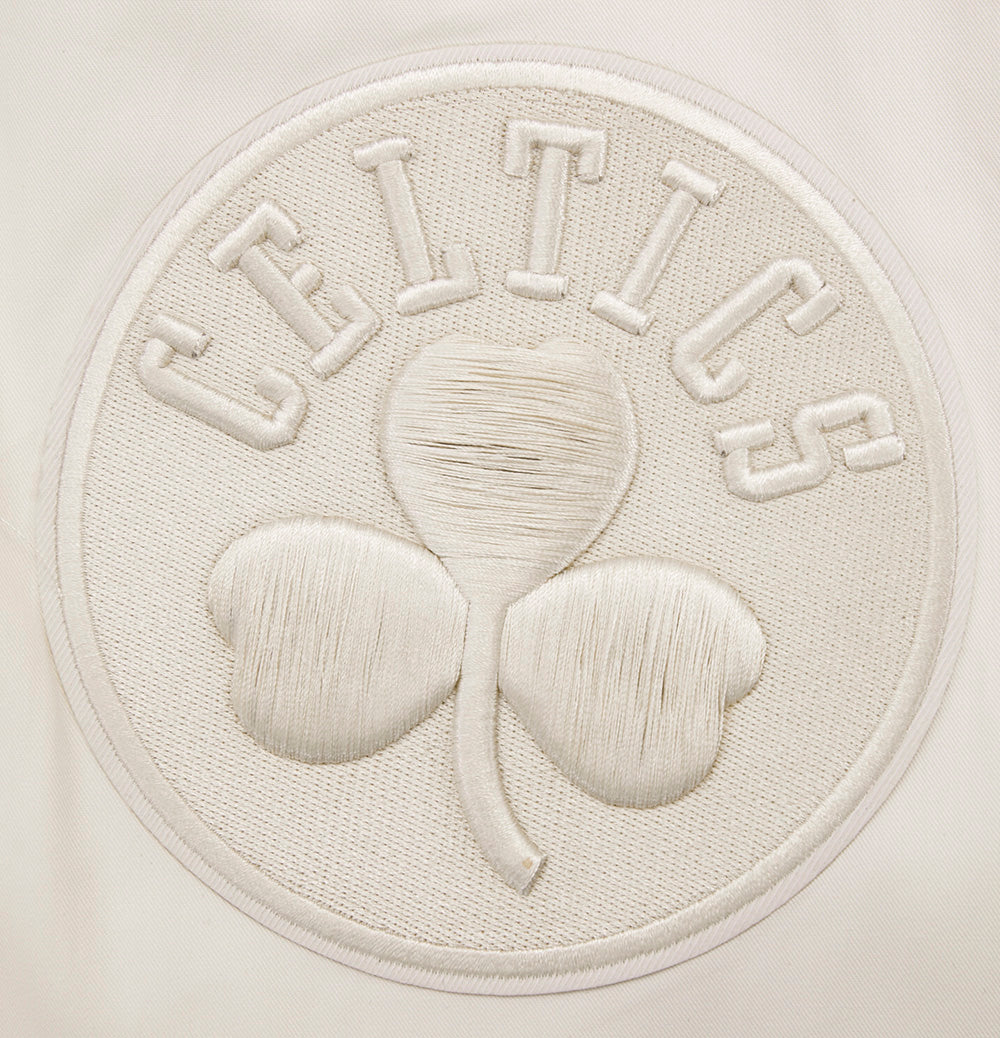 NBA BOSTON CELTICS NEUTRAL MEN'S  TWILL JACKET (EGGSHELL)