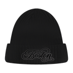 NBA BOSTON CELTICS BLACKOUT UNLINED PRO BEANIE CUFFED (BLACK)