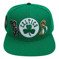 NBA BOSTON CELTICS CITY DOUBLE FRONT LOGO UNISEX SNAPBACK HAT (GREEN)