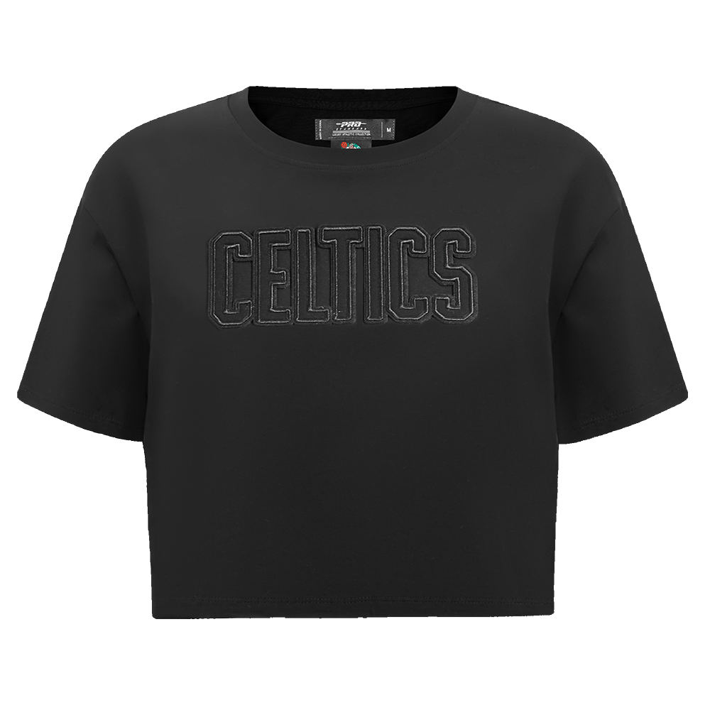 NBA BOSTON CELTICS NEUTRAL WOMENS BOXY TEE (BLACK)