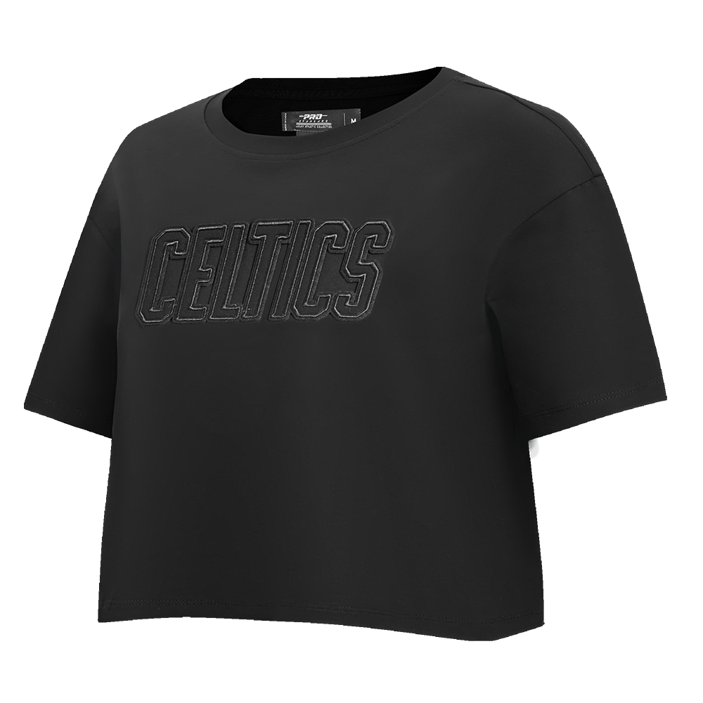 NBA BOSTON CELTICS NEUTRAL WOMENS BOXY TEE (BLACK)