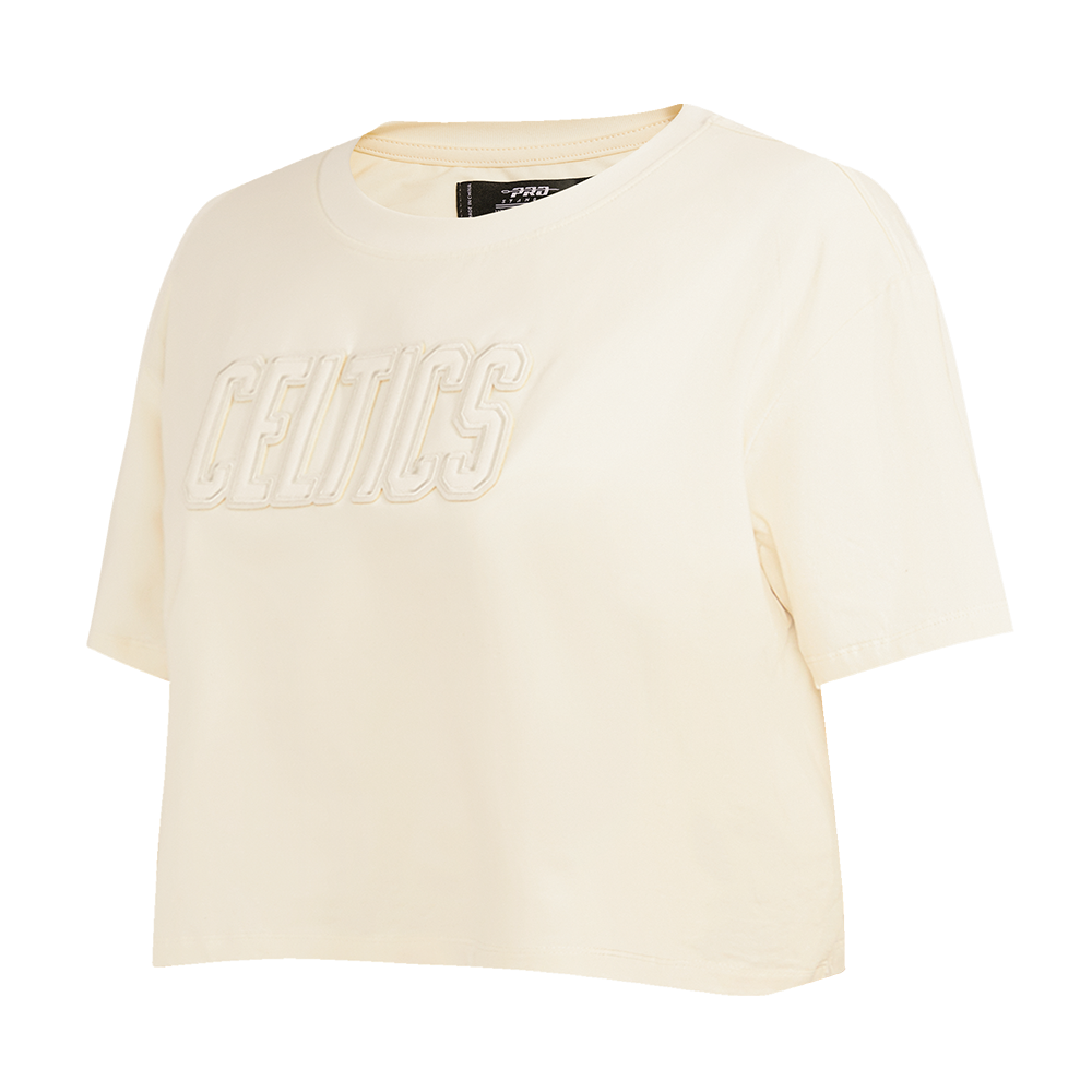 NBA BOSTON CELTICS NEUTRAL WOMEN'S BOXY TEE (EGGSHELL)