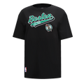 NBA BOSTON CELTICS SCRIPT TAIL WOMEN'S BOYFRIEND TEE (BLACK)