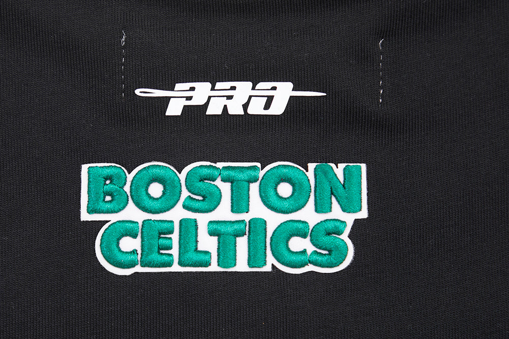 NBA BOSTON CELTICS SCRIPT TAIL WOMEN'S BOYFRIEND TEE (BLACK)