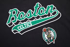NBA BOSTON CELTICS SCRIPT TAIL WOMEN'S BOYFRIEND TEE (BLACK)