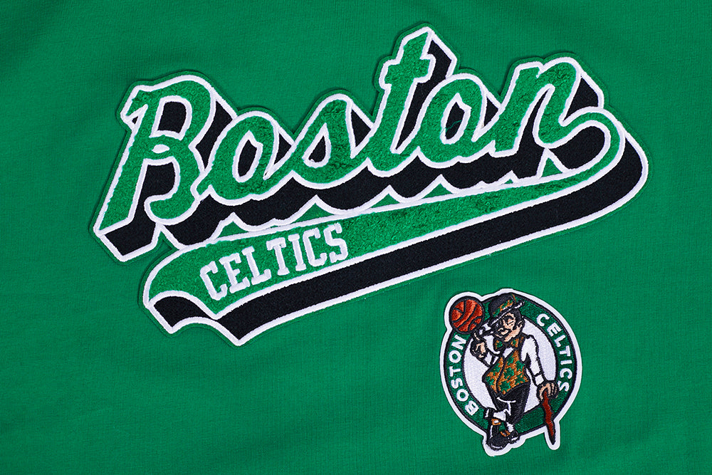 NBA BOSTON CELTICS SCRIPT TAIL T-SHIRT DE COUPE BOYFRIEND POUR FEMME (VERT KELLY)