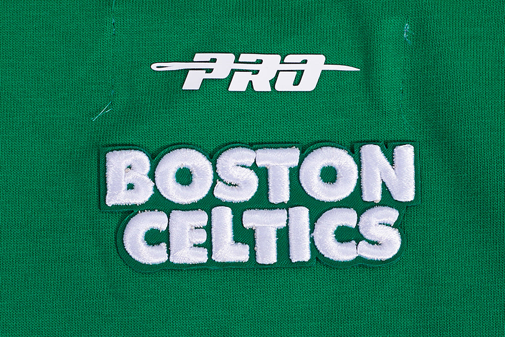 NBA BOSTON CELTICS SCRIPT TAIL T-SHIRT DE COUPE BOYFRIEND POUR FEMME (VERT KELLY)