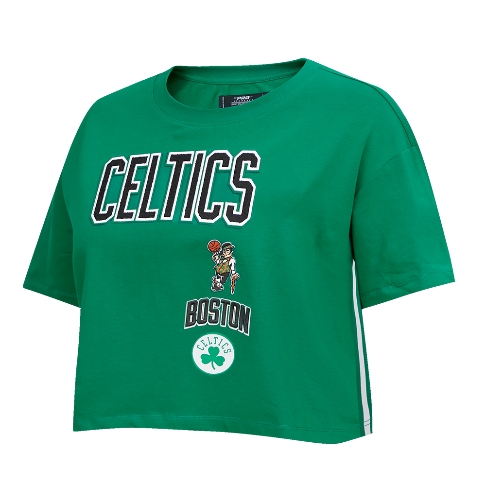 NBA BOSTON CELTICS RETRO CLASSIC WOMEN'S BOXY TEE (KELLY GREEN)