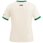 NBA BOSTON CELTICS RETRO CASCADE WOMEN'S RINGER TEE (EGGSHELL/ KELLY GREEN)