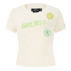 NBA BOSTON CELTICS HIGH IMPACT T-SHIRT BABY DOLL POUR FEMME (COQUILLE D'ŒUF)