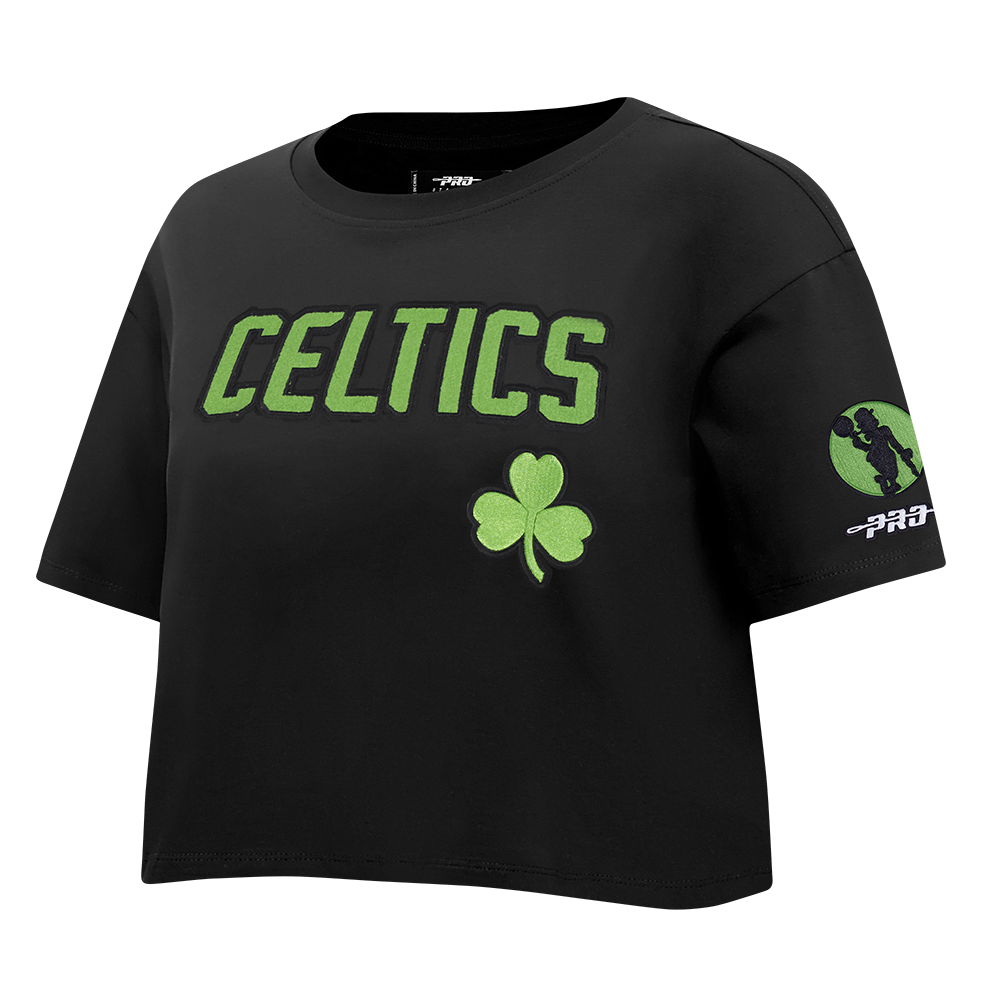 NBA BOSTON CELTICS CITY EDITION 24-25 WOMEN'S SJ BOXY TEE (BLACK)