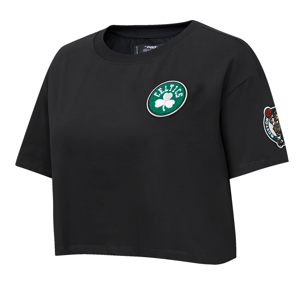 NBA BOSTON CELTICS CLASSIC WOMEN'S BOXY TEE (BLACK)