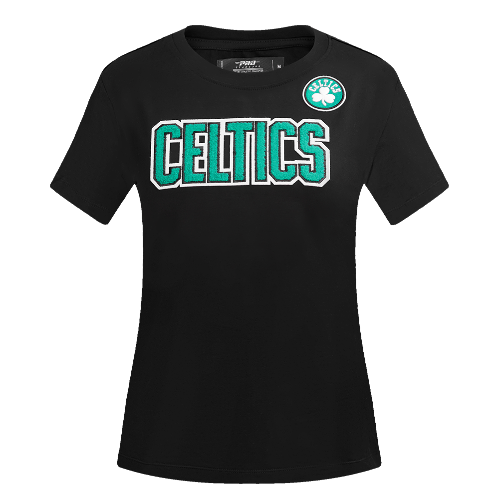 NBA BOSTON CELTICS CLASSIC T-SHIRT AJUSTÉ À MANCHES COURTES POUR FEMME (NOIR)