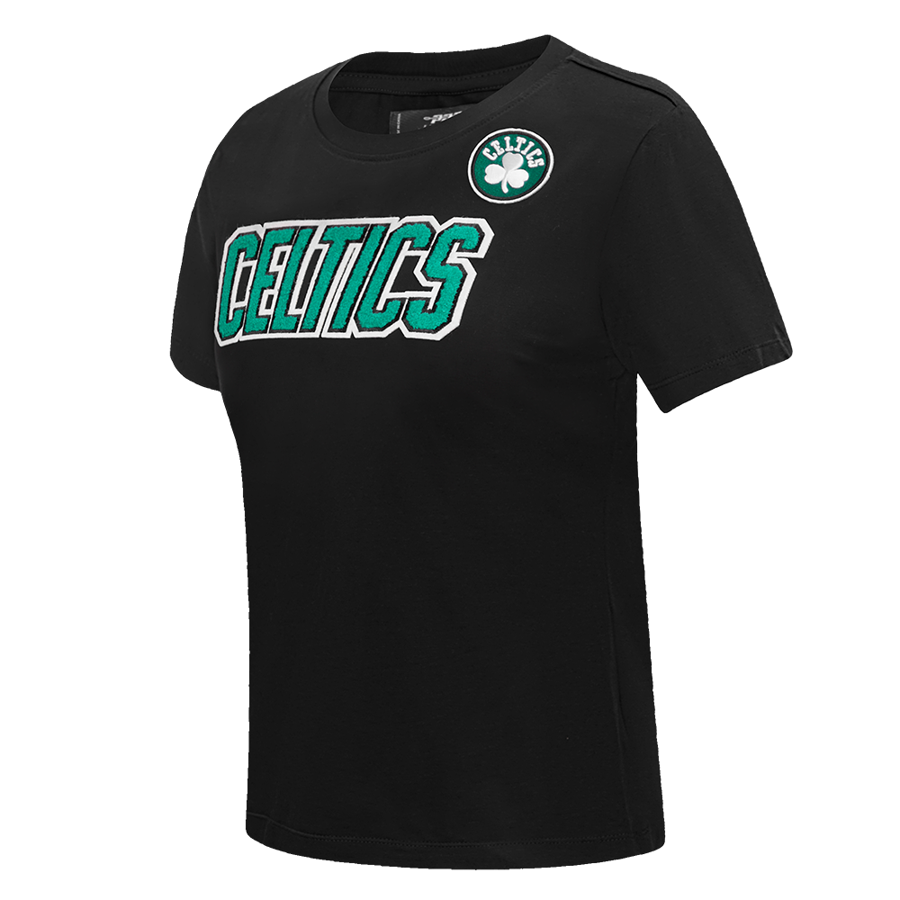 NBA BOSTON CELTICS CLASSIC T-SHIRT AJUSTÉ À MANCHES COURTES POUR FEMME (NOIR)