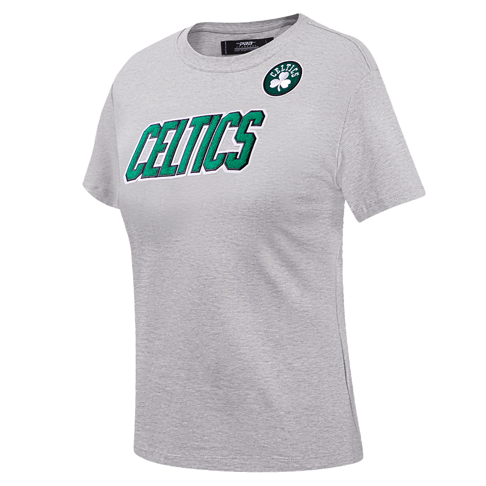 NBA BOSTON CELTICS CLASSIC SHORT SLEEVE WOMEN'S SLIM FIT TEE (HEATHER GREY)