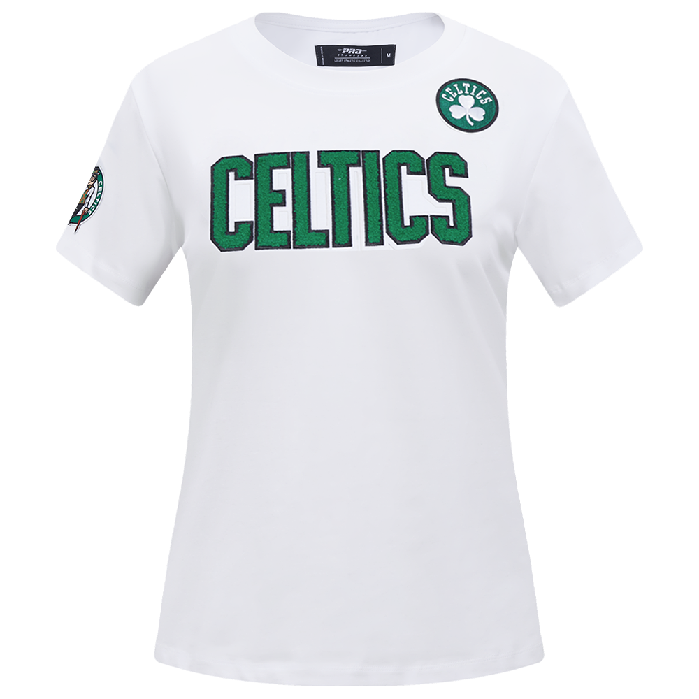 NBA BOSTON CELTICS CLASSIC SHORT SLEEVE WOMEN'S SLIM FIT TEE (WHITE)