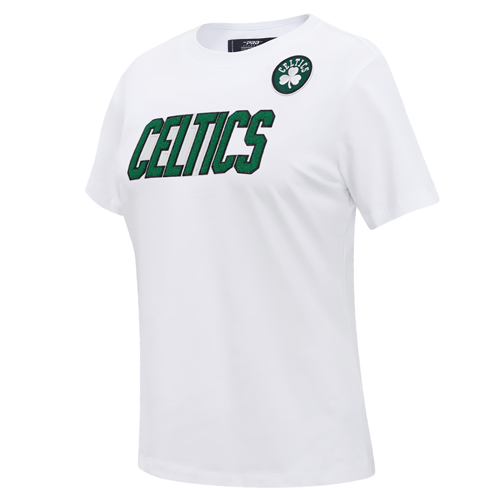 NBA BOSTON CELTICS CLASSIC SHORT SLEEVE WOMEN'S SLIM FIT TEE (WHITE)