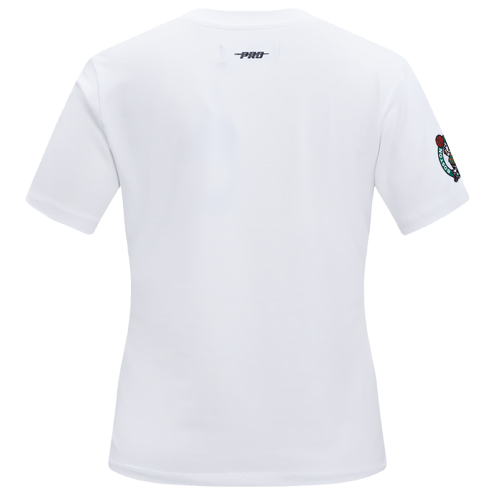 NBA BOSTON CELTICS CLASSIC SHORT SLEEVE WOMEN'S SLIM FIT TEE (WHITE)