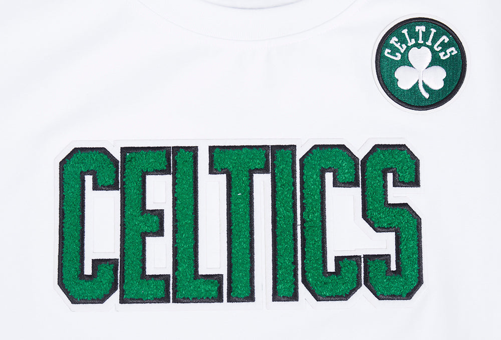 NBA BOSTON CELTICS CLASSIC SHORT SLEEVE WOMEN'S SLIM FIT TEE (WHITE)