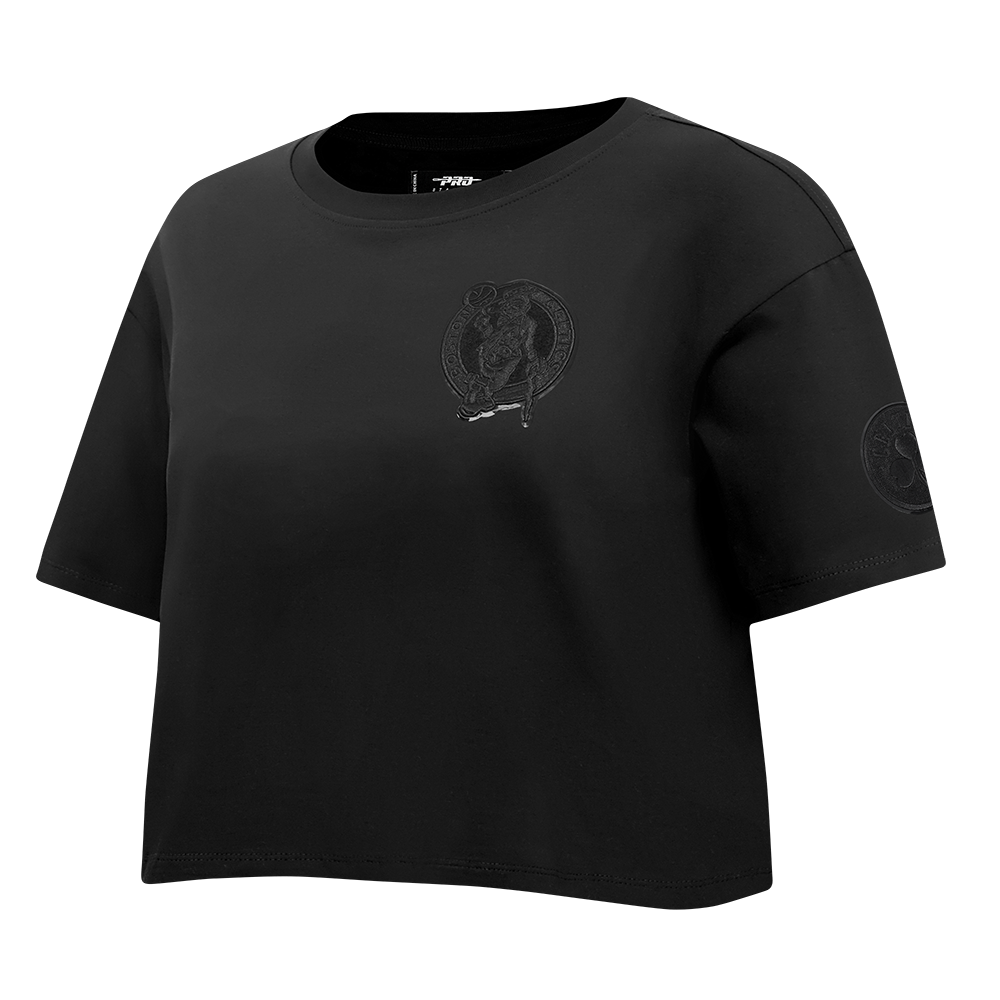 NBA BOSTON CELTICS TRIPLE BLACK WOMEN'S SJ BOXY TEE (TRIPLE BLACK WOMEN'S)