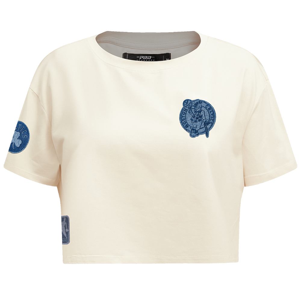 NBA BOSTON CELTICS VARSITY BLUES WOMEN'S BOXY TEE (LINEN)