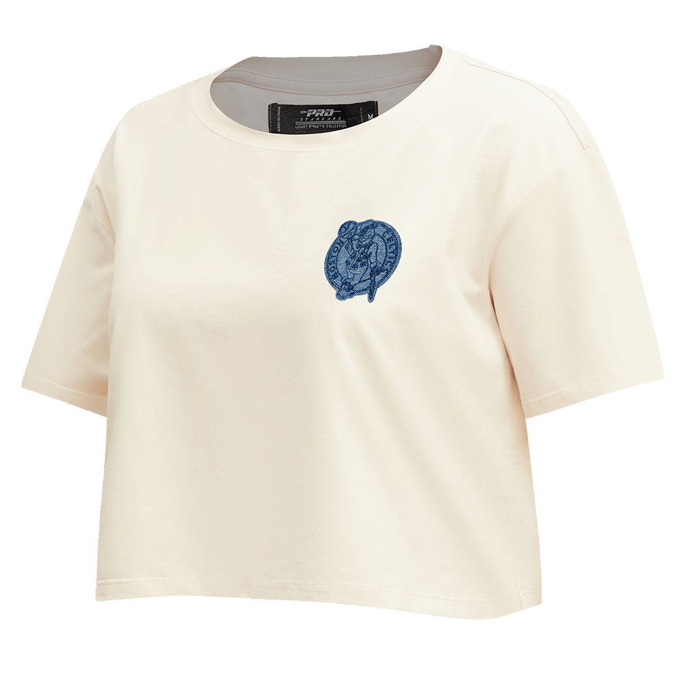 NBA BOSTON CELTICS VARSITY BLUES WOMEN'S BOXY TEE (LINEN)