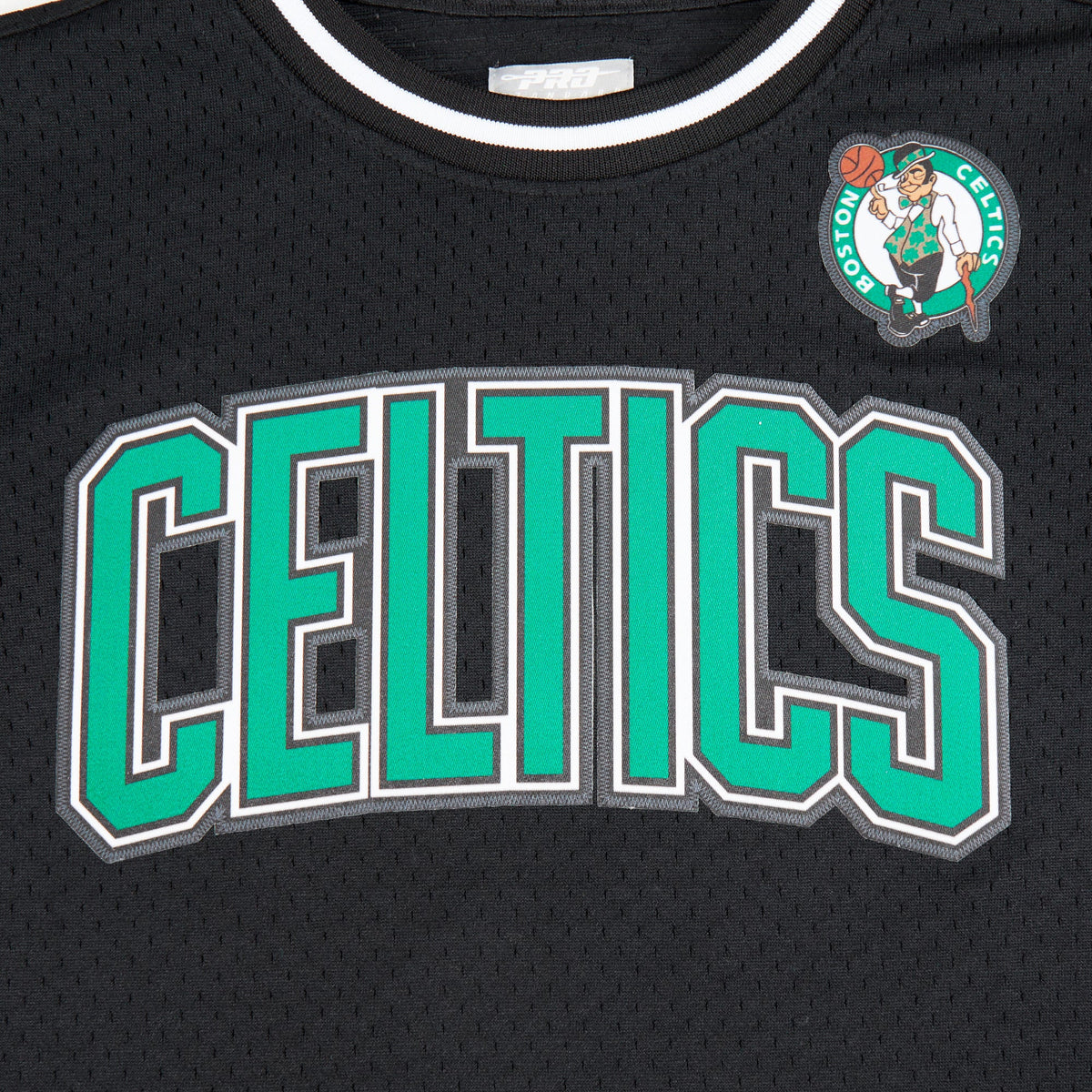 NBA BOSTON CELTICS CLASSIC T-SHIRT EN FILET À MANCHES COURTES POUR GARÇON JUNIOR (NOIR)