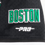 NBA BOSTON CELTICS CLASSIC T-SHIRT EN FILET À MANCHES COURTES POUR GARÇON JUNIOR (NOIR)