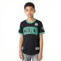 NBA BOSTON CELTICS CLASSIC T-SHIRT EN FILET À MANCHES COURTES POUR GARÇON JUNIOR (NOIR)