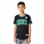 NBA BOSTON CELTICS CLASSIC T-SHIRT EN FILET À MANCHES COURTES POUR GARÇON JUNIOR (NOIR)