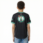 NBA BOSTON CELTICS CLASSIC T-SHIRT EN FILET À MANCHES COURTES POUR GARÇON JUNIOR (NOIR)