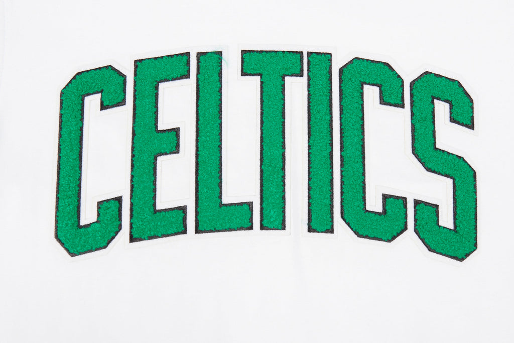 NBA BOSTON CELTICS CLASSIC T-SHIRT EN JERSEY SIMPLE POUR GARÇON JUNIOR (BLANC)