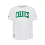 NBA BOSTON CELTICS CLASSIC T-SHIRT EN JERSEY SIMPLE POUR GARÇON JUNIOR (BLANC)