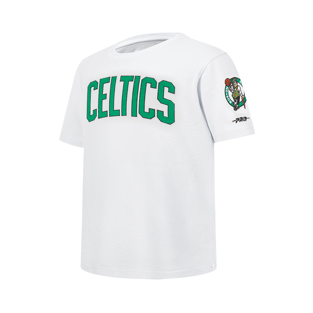 NBA BOSTON CELTICS CLASSIC BIG BOYS SINGLE JERSEY TEE (WHITE)
